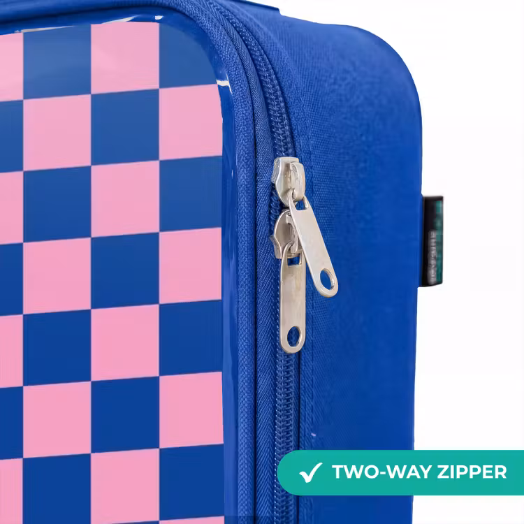 Children's suitcase - Blue - Cubes - Blue - Pink — 6