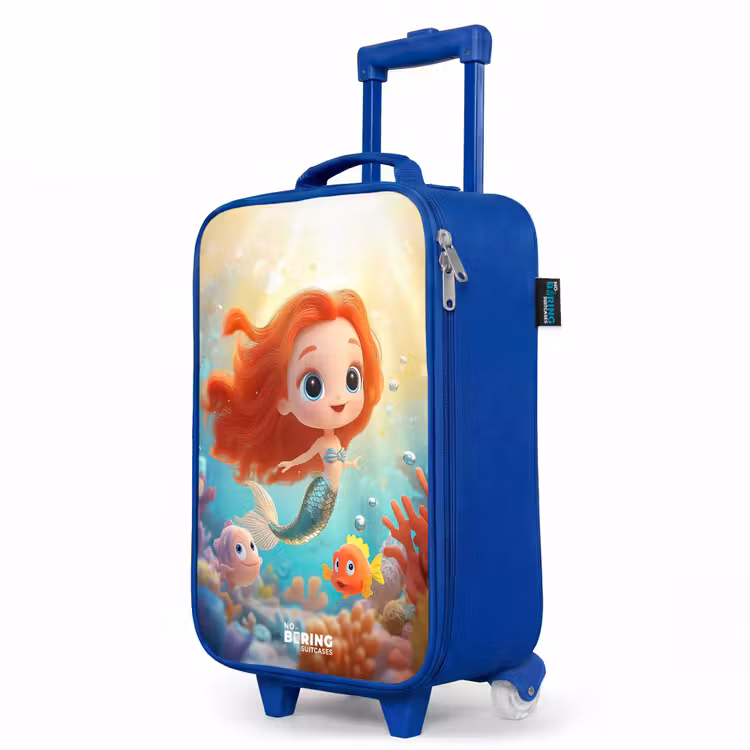 Children's suitcase - Blue - Mermaid - Fish - Coral — 5