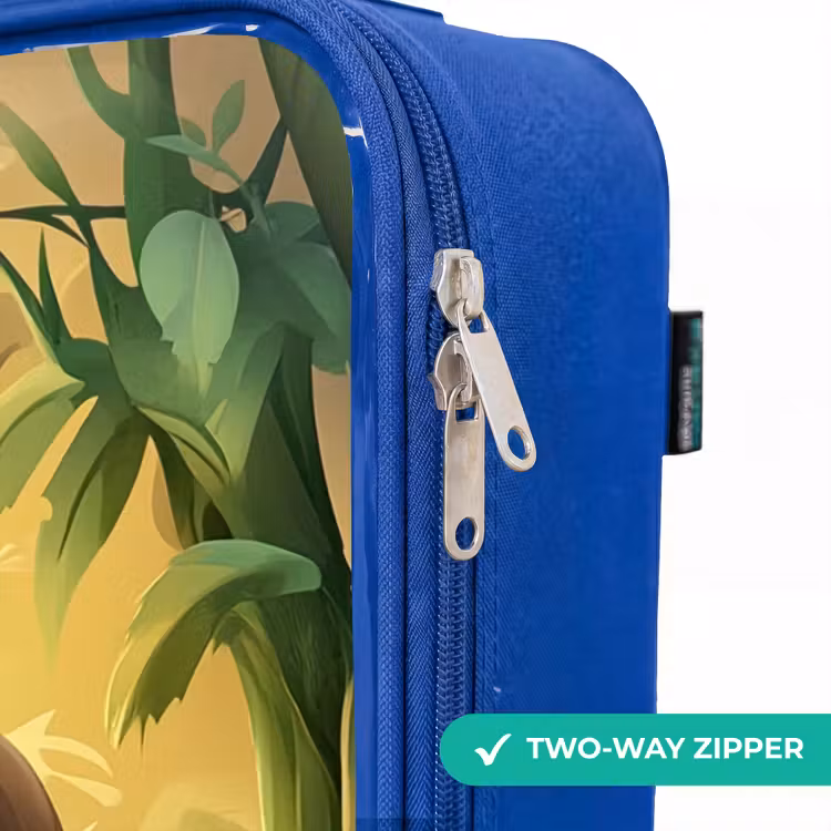Children's suitcase - Blue - Panda - Bamboo Forest - Green — 6