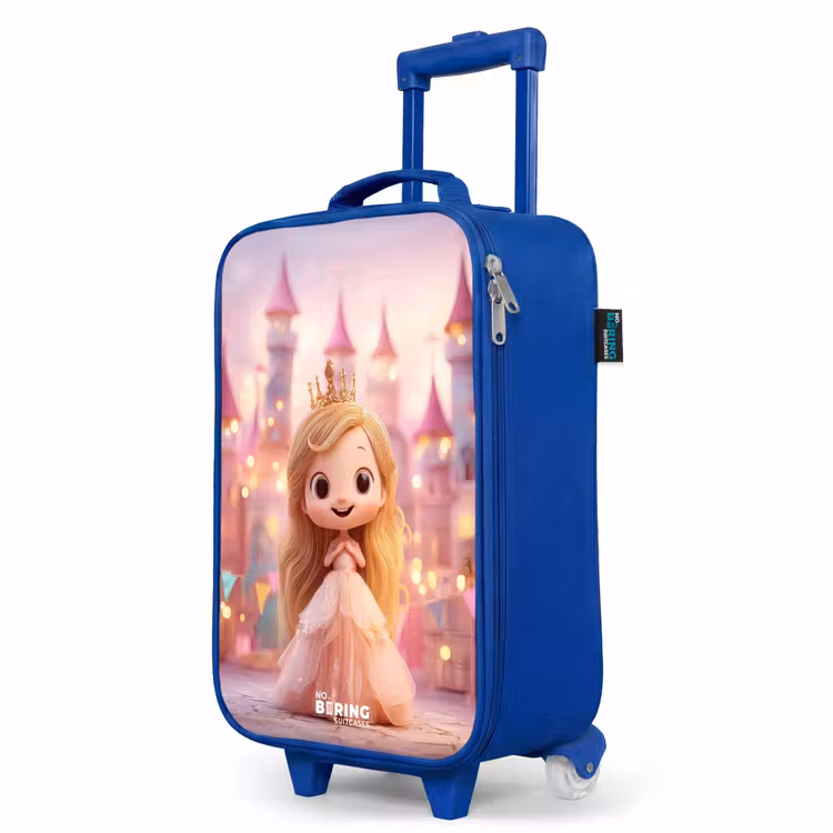 Children's suitcase - Blue - Princess - Pink - Castle — 5