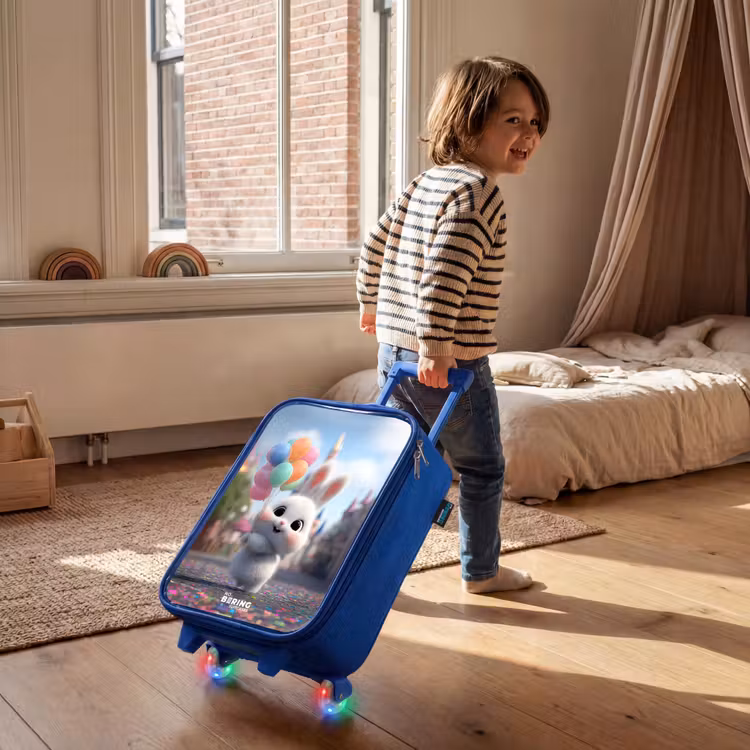 Children's suitcase - Blue - Rabbit - Balloons — 2