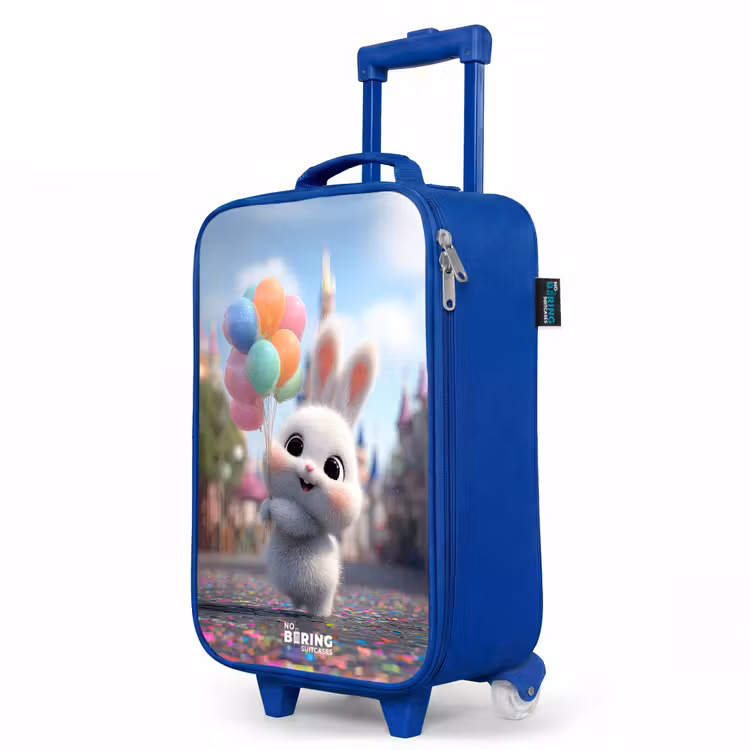 Children's suitcase - Blue - Rabbit - Balloons — 5