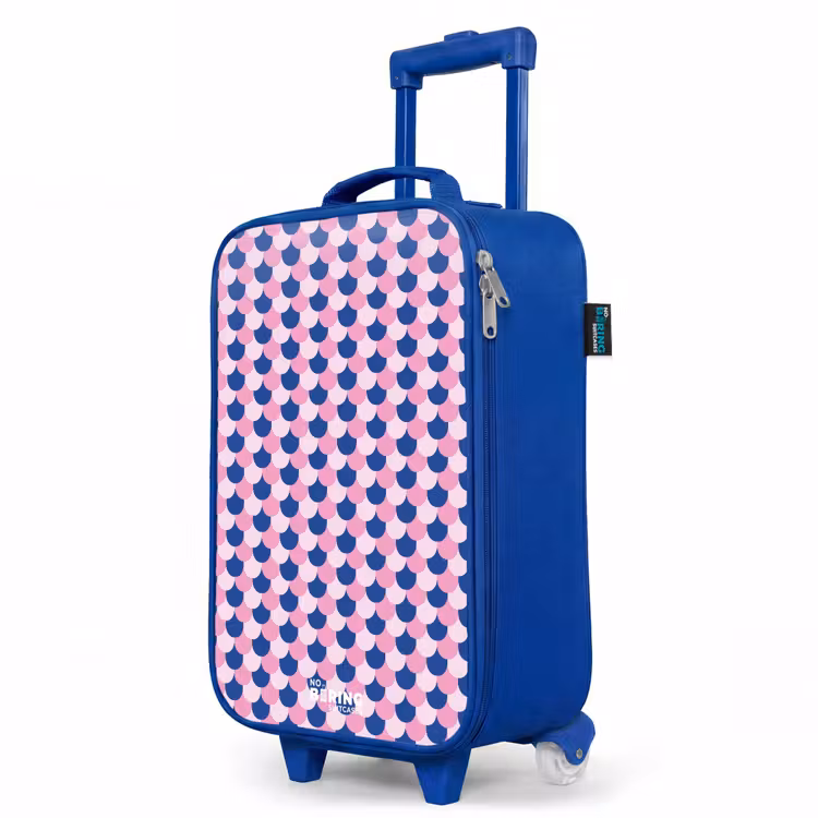 Children's suitcase - Blue - Scales - Pattern - Blue - Pink — 5