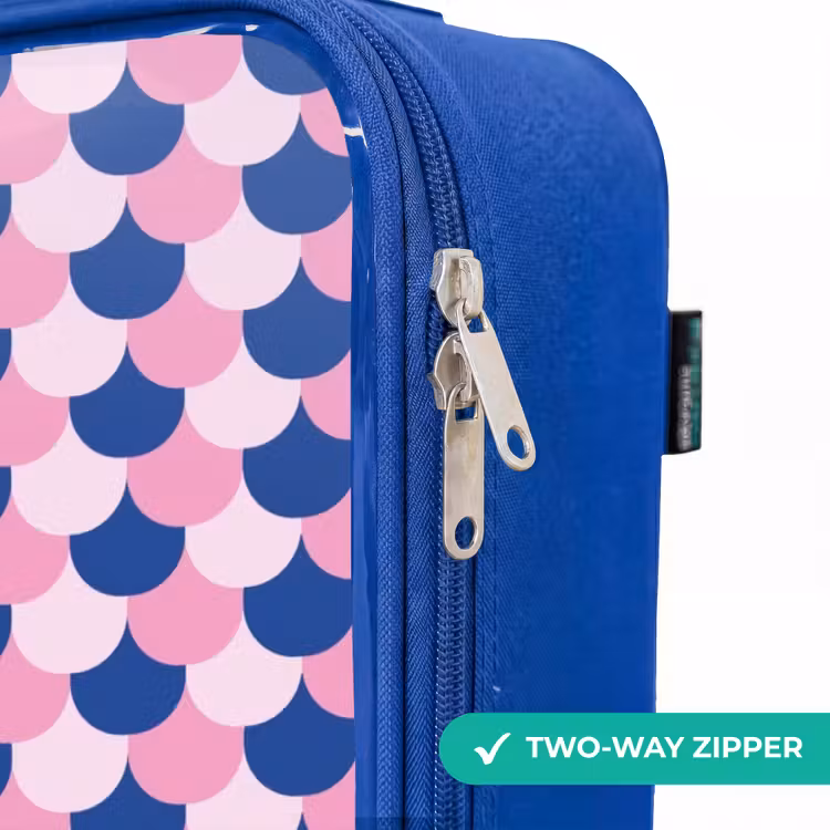 Children's suitcase - Blue - Scales - Pattern - Blue - Pink — 6