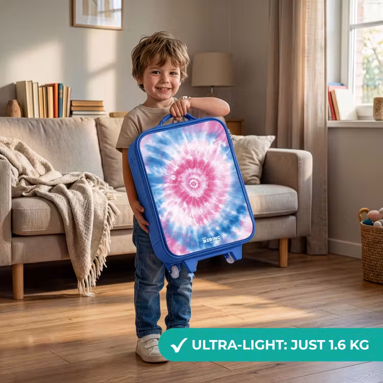 Children's suitcase - Blue - Tie dye - Abstract - Blue - Pink — 3
