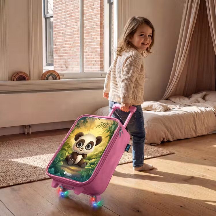 Children's suitcase - Pink - Panda - Bamboo Forest - Green — 2