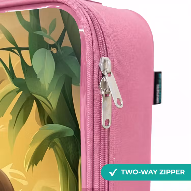 Children's suitcase - Pink - Panda - Bamboo Forest - Green — 4