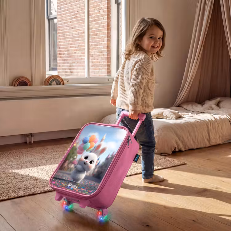 Children's suitcase - Pink - Rabbit - Balloons — 2
