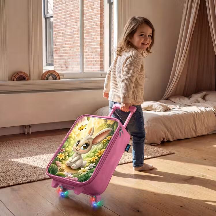 Children's suitcase - Pink - Rabbit - Sunlight - Fairytale - Butterfly — 2