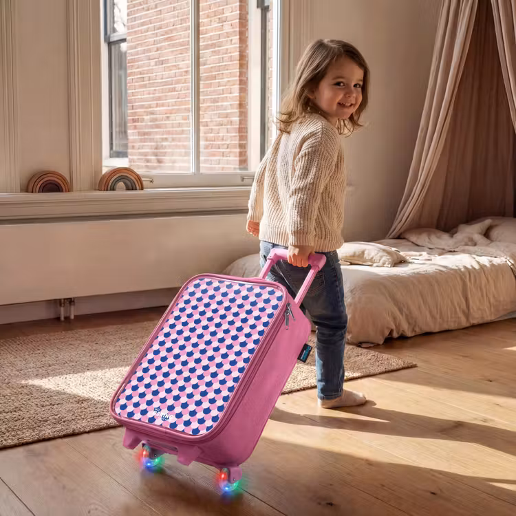 Children's suitcase - Pink - Scales - Pattern - Blue - Pink — 2