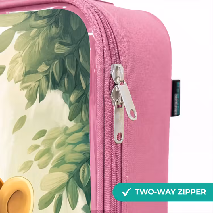 Children's suitcase - Pink - Zebra - Monkey - Waterfall - Rocks — 4