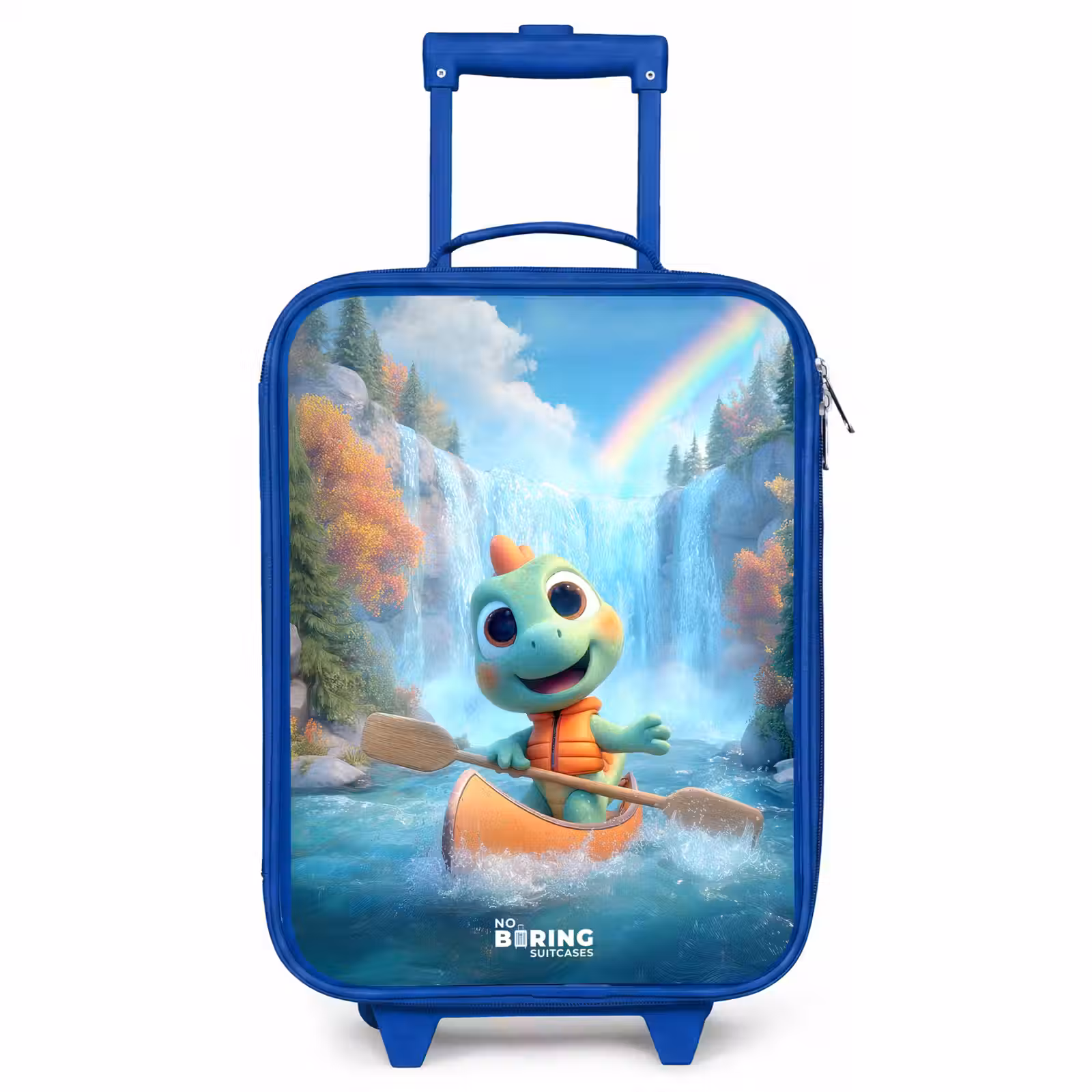 Children's suitcase - Blue - Dino - Nature - Waterfall — 1