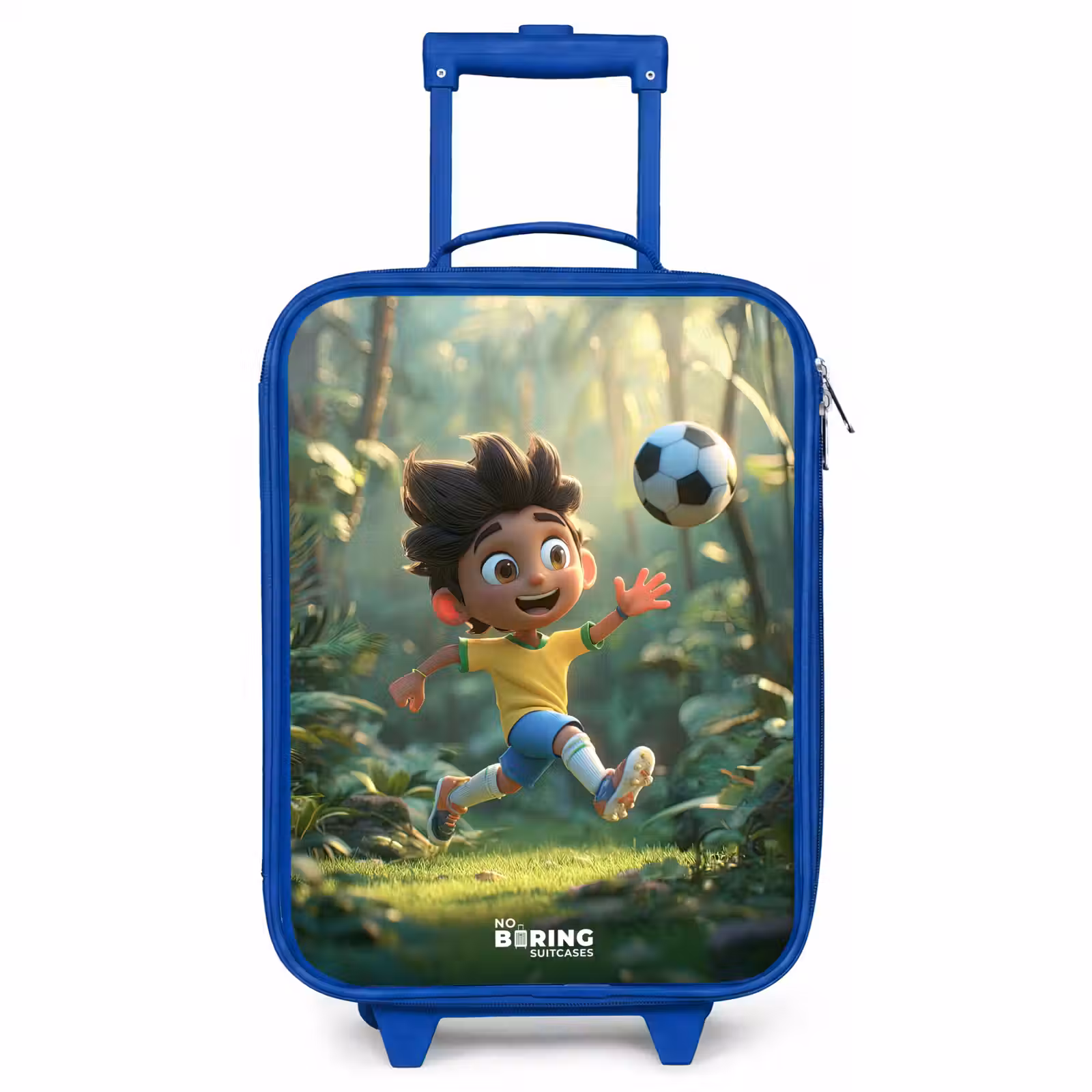 Children's suitcase - Blue - Soccer - Boy - Forest — 1