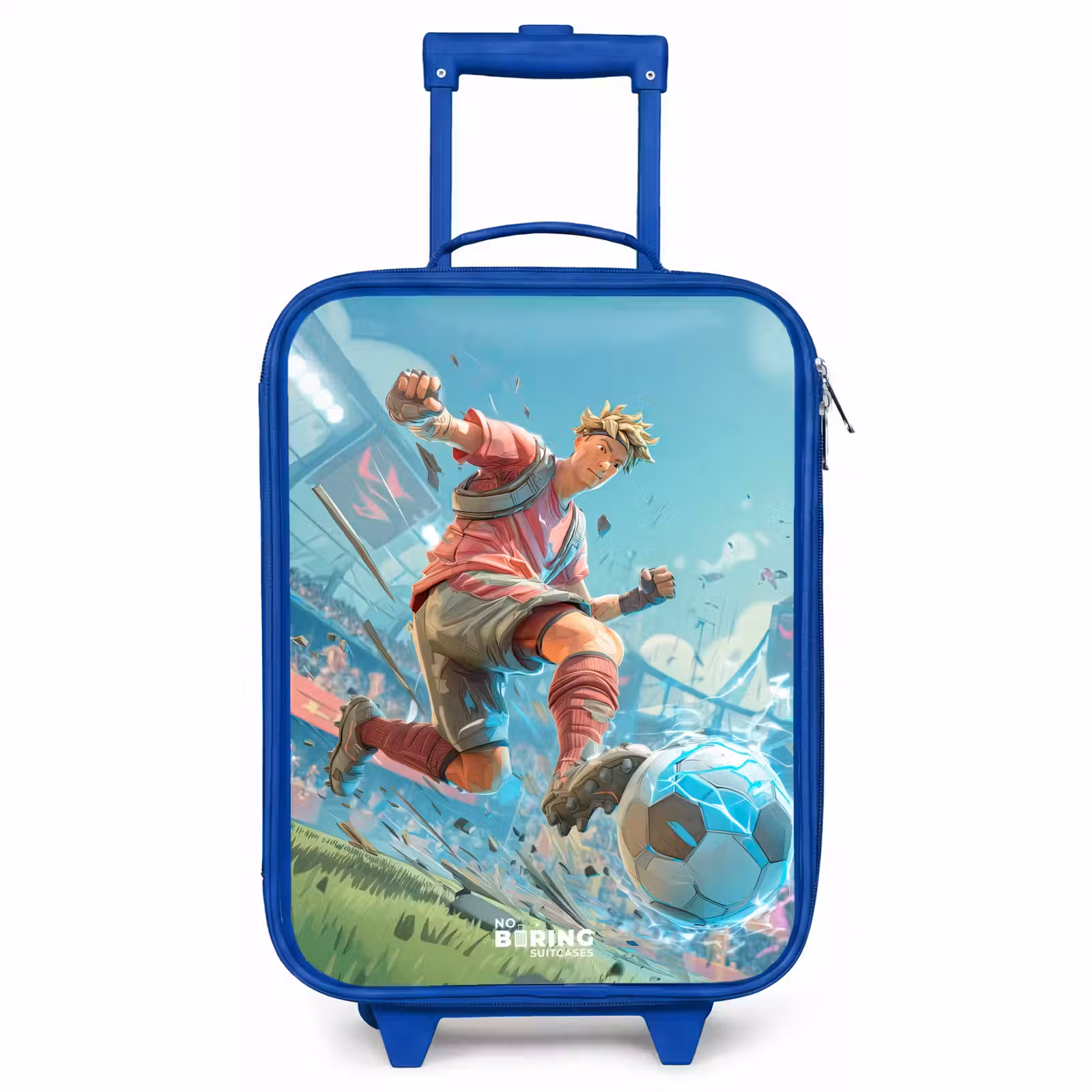 Children's suitcase - Blue - Soccer - Boy - Stadium - Electric — 1