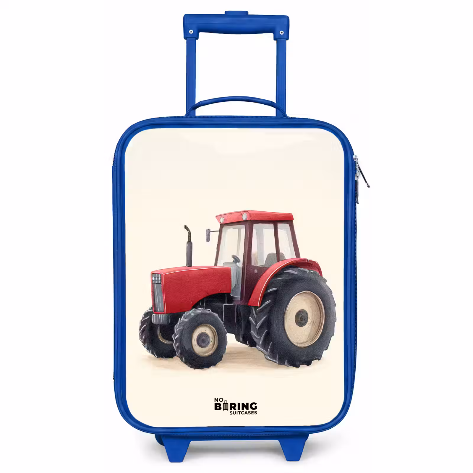 Children's suitcase - Blue - Tractor - Signed - Red — 1