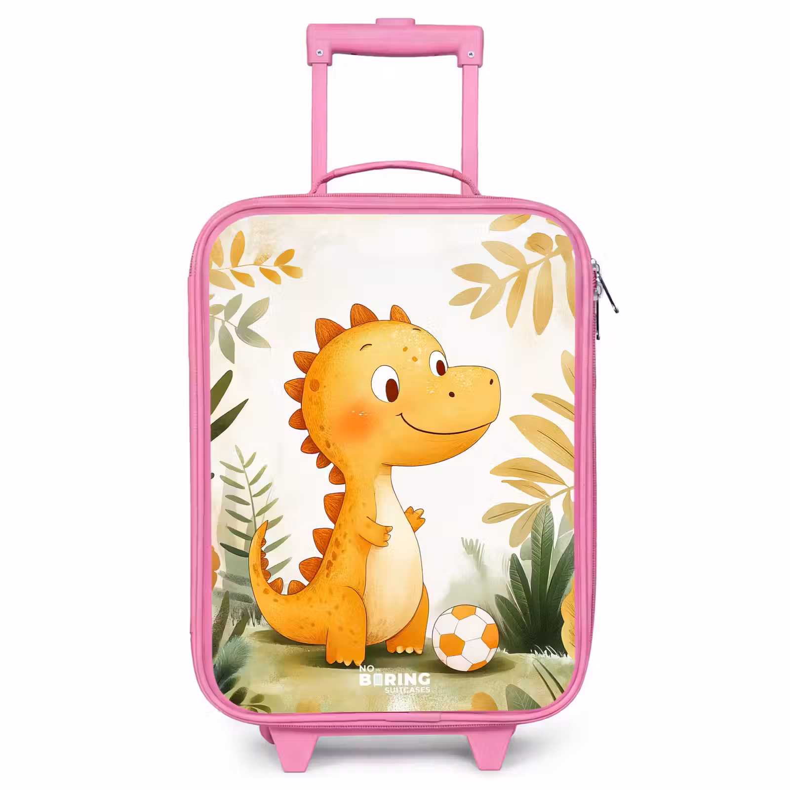 Children's suitcase - Pink - Dino - Football - Orange — 1