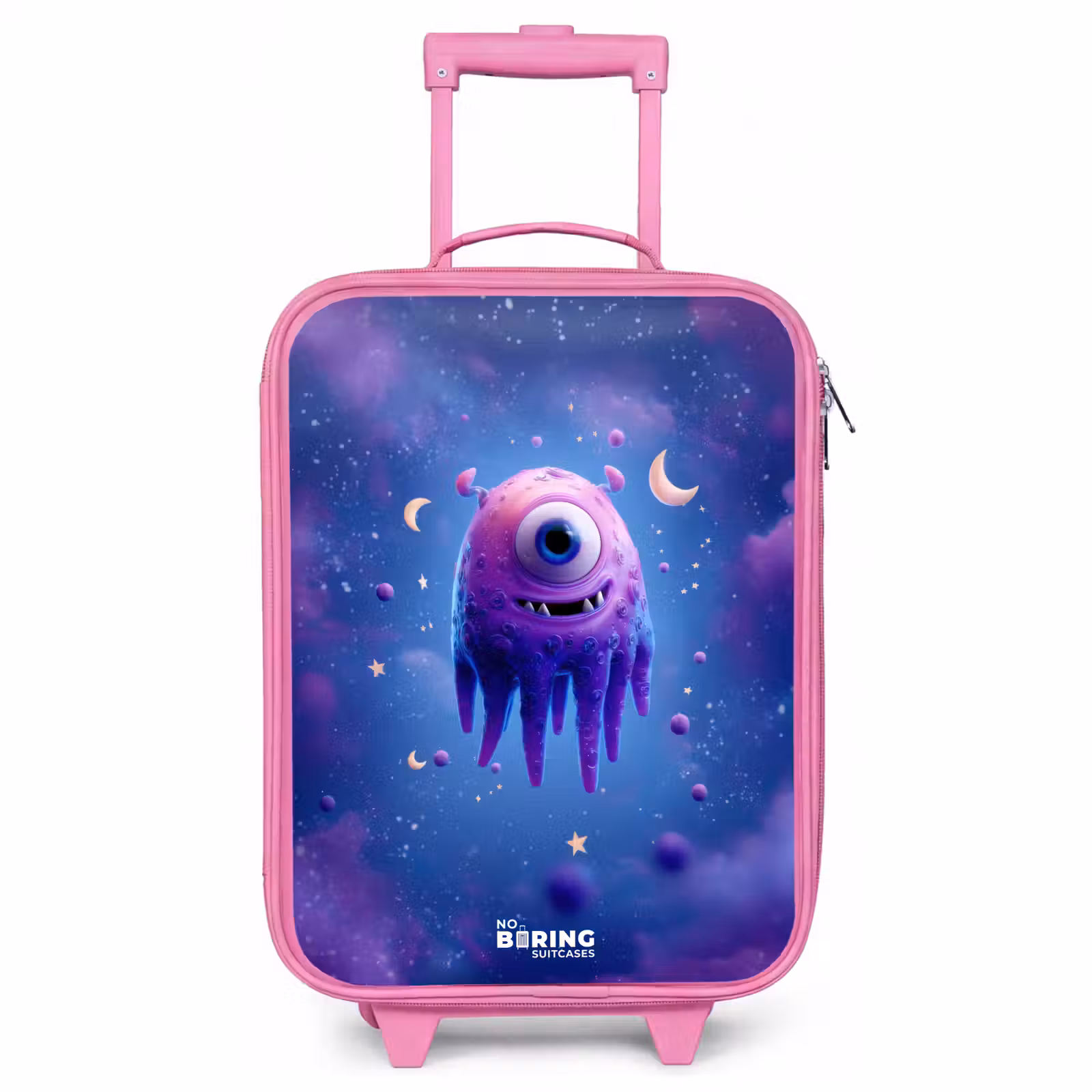 Children's suitcase - Pink - Merry purple eye in space — 1