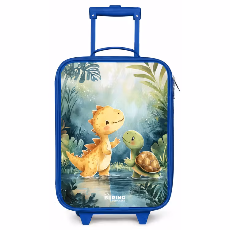 Children's suitcase - Blue - Dino - Turtle - Jungle — 1