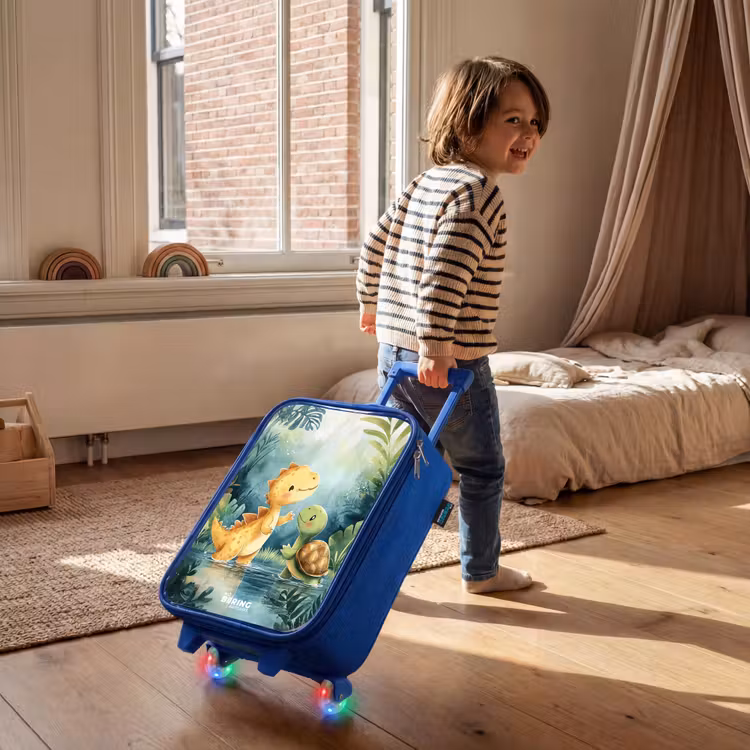Children's suitcase - Blue - Dino - Turtle - Jungle — 2