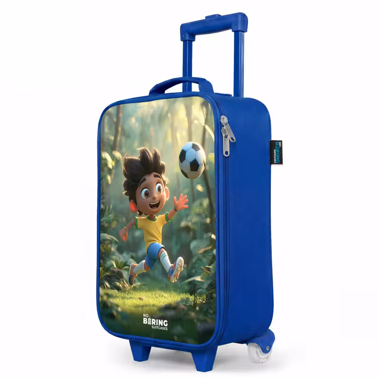 Children's suitcase - Blue - Soccer - Boy - Forest — 5