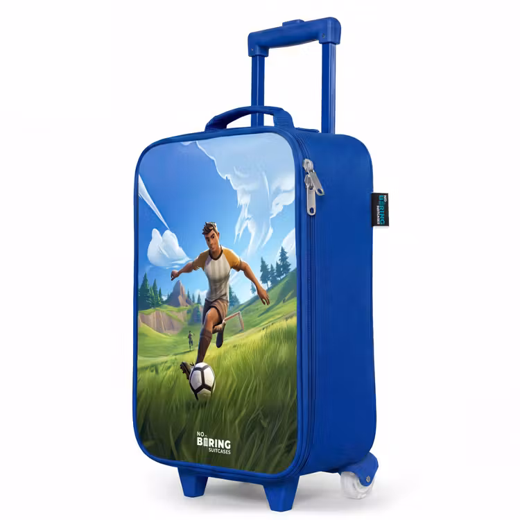 Children's suitcase - Blue - Soccer - Boy - Goal - Soccer jersey — 5
