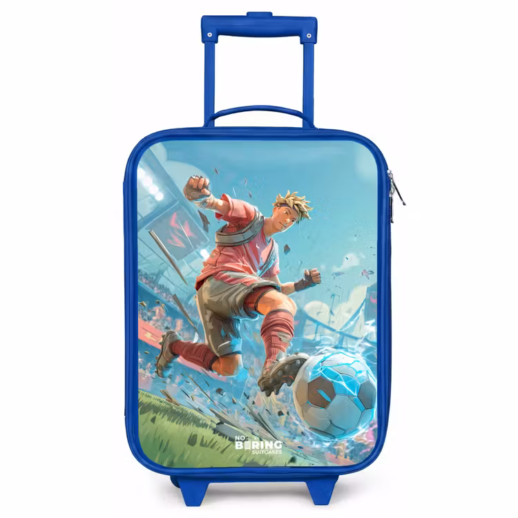 Children's suitcase - Blue - Soccer - Boy - Stadium - Electric — 1