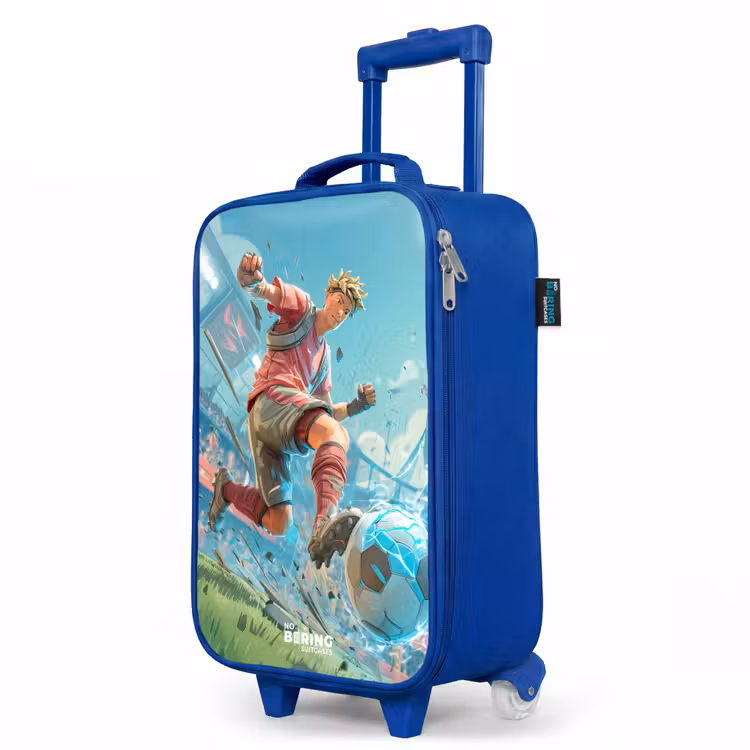Children's suitcase - Blue - Soccer - Boy - Stadium - Electric — 5