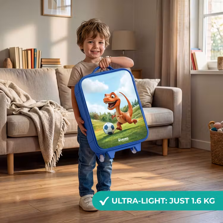 Children's suitcase - Blue - Soccer - Dino - Sports — 3