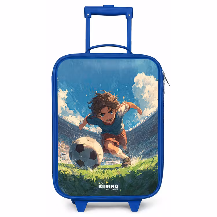 Children's suitcase - Blue - Stadium - Football - Boy — 1