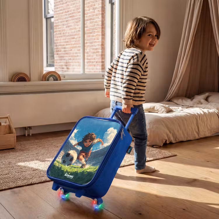 Children's suitcase - Blue - Stadium - Football - Boy — 2