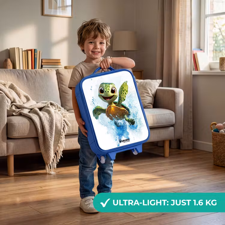Children's suitcase - Blue - Turtle - Water - Green — 3