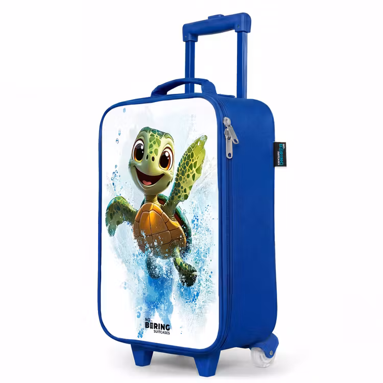 Children's suitcase - Blue - Turtle - Water - Green — 5
