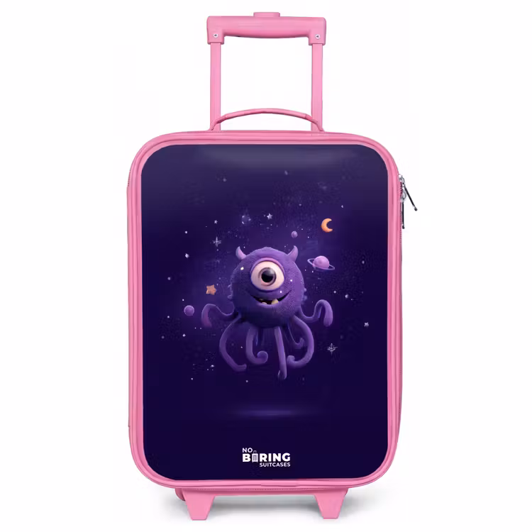 Children's suitcase - Pink - Cosmic tentacle monster — 1