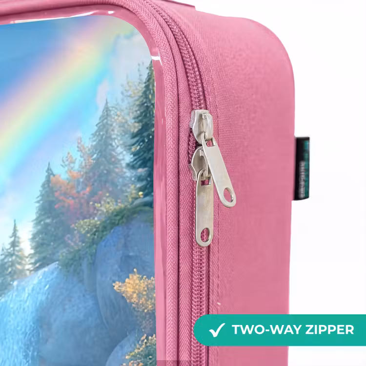 Children's suitcase - Pink - Dino - Nature - Waterfall — 4