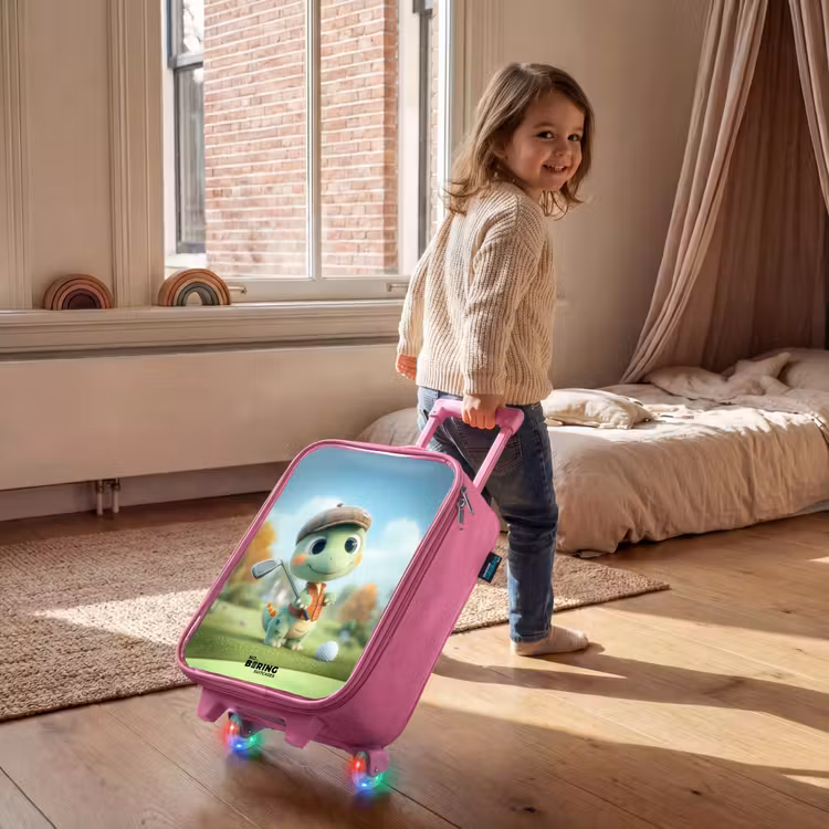 Children's suitcase - Pink - Golf - Dino - Green — 2