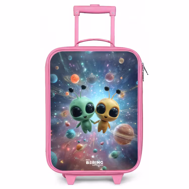Children's suitcase - Pink - Merry alien friends — 1