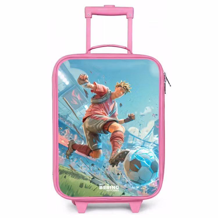 Children's suitcase - Pink - Soccer - Boy - Stadium - Electric — 1
