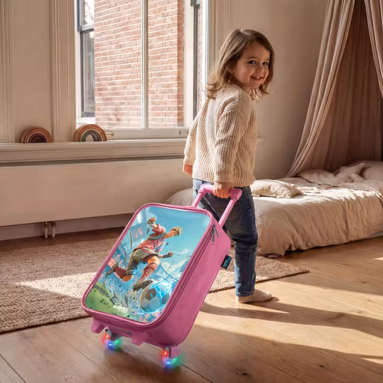 Children's suitcase - Pink - Soccer - Boy - Stadium - Electric — 2