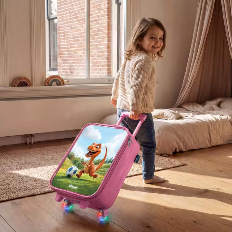 Children's suitcase - Pink - Soccer - Dino - Sports — 2