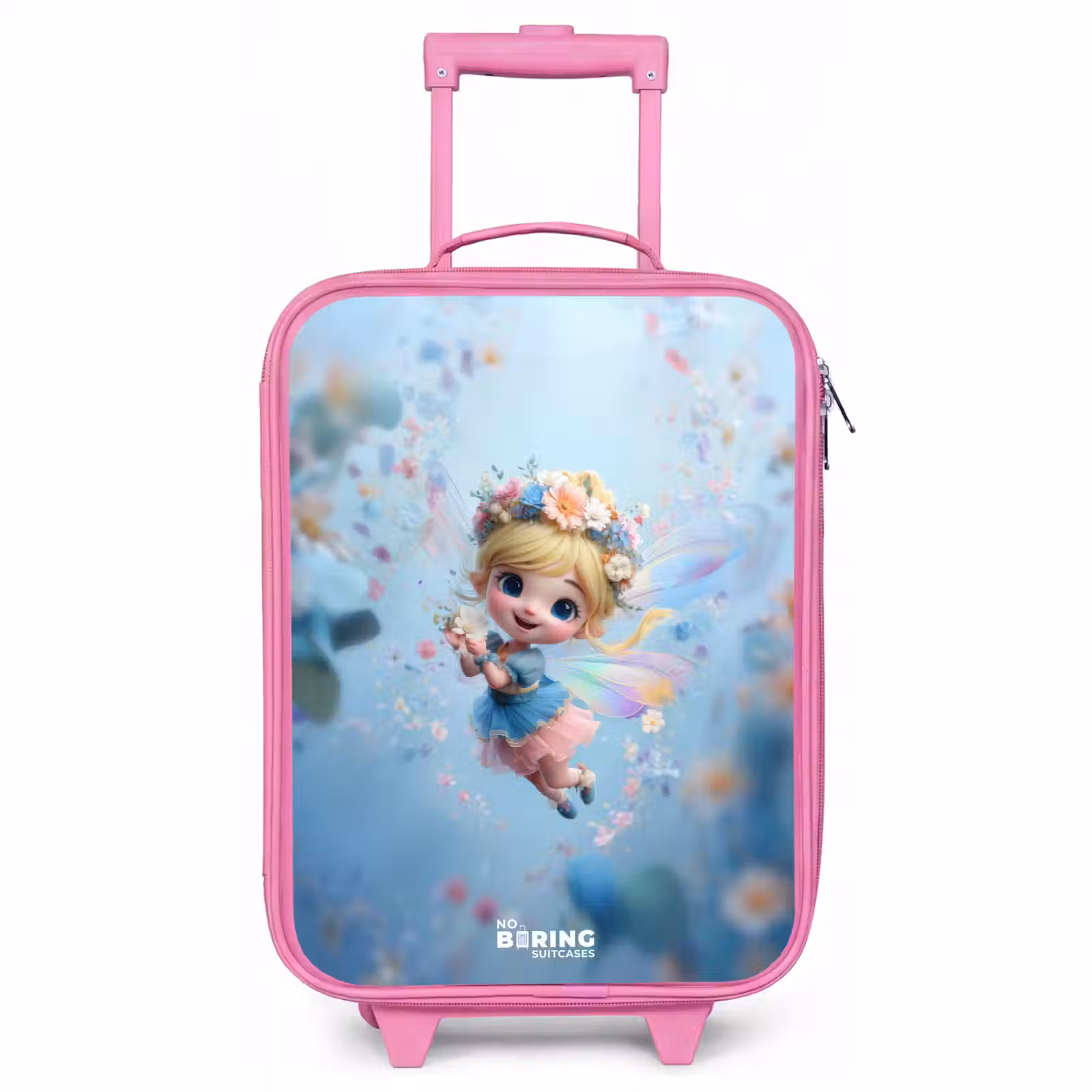 Children's suitcase - Pink - Butterfly Fairy in Flower Air — 1
