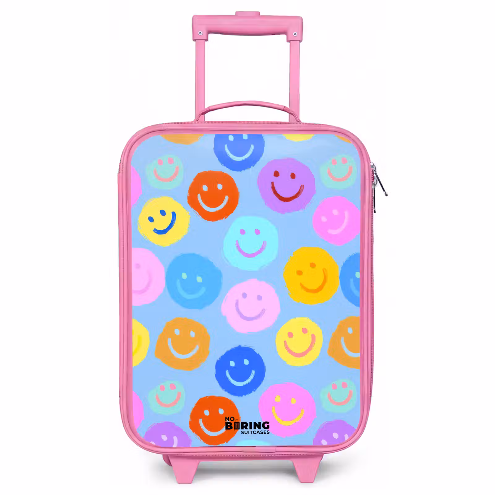 Children's suitcase - Pink - Cheerful pattern of smileys — 1