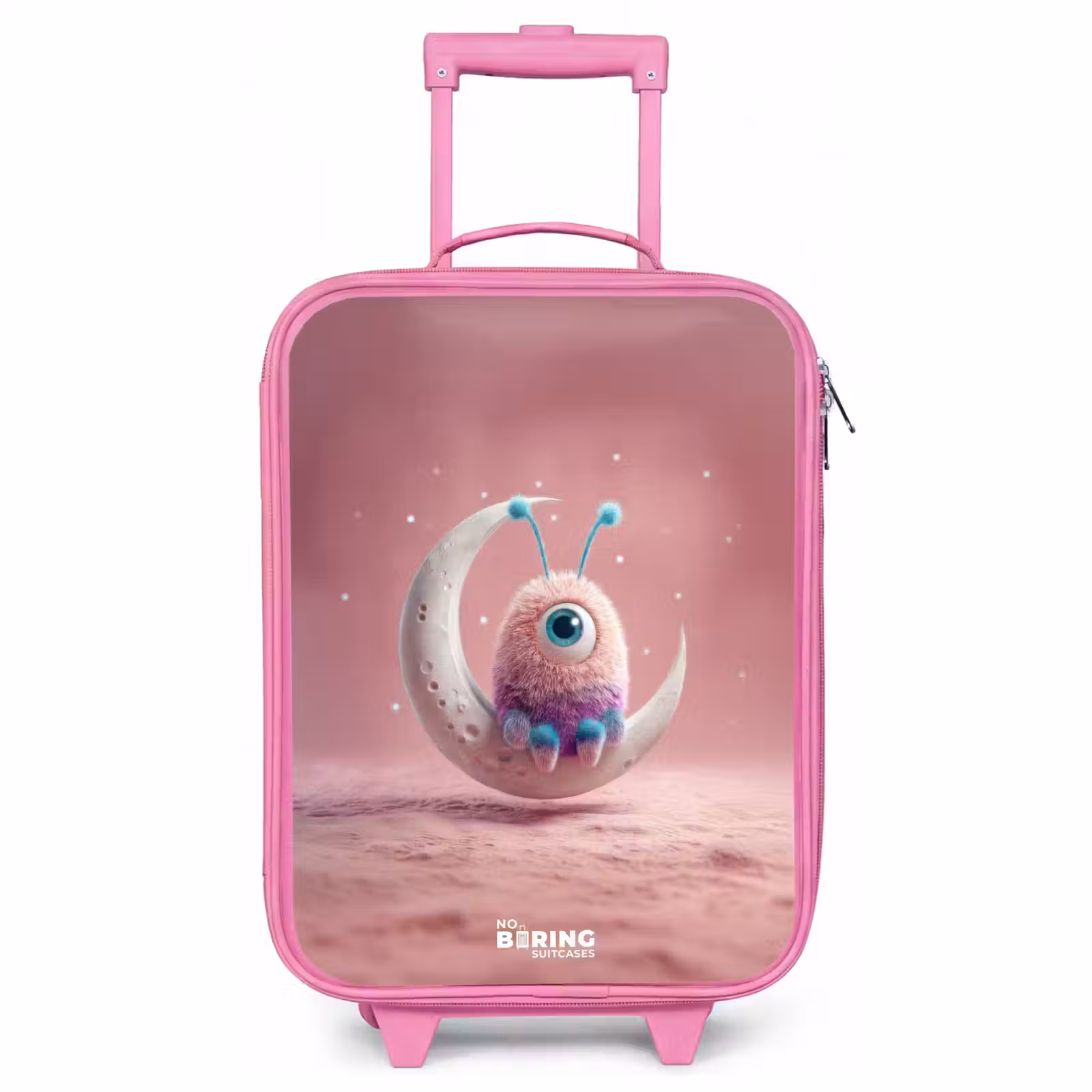 Children's suitcase - Pink - Moon rocker with Fluffy Weasel — 1