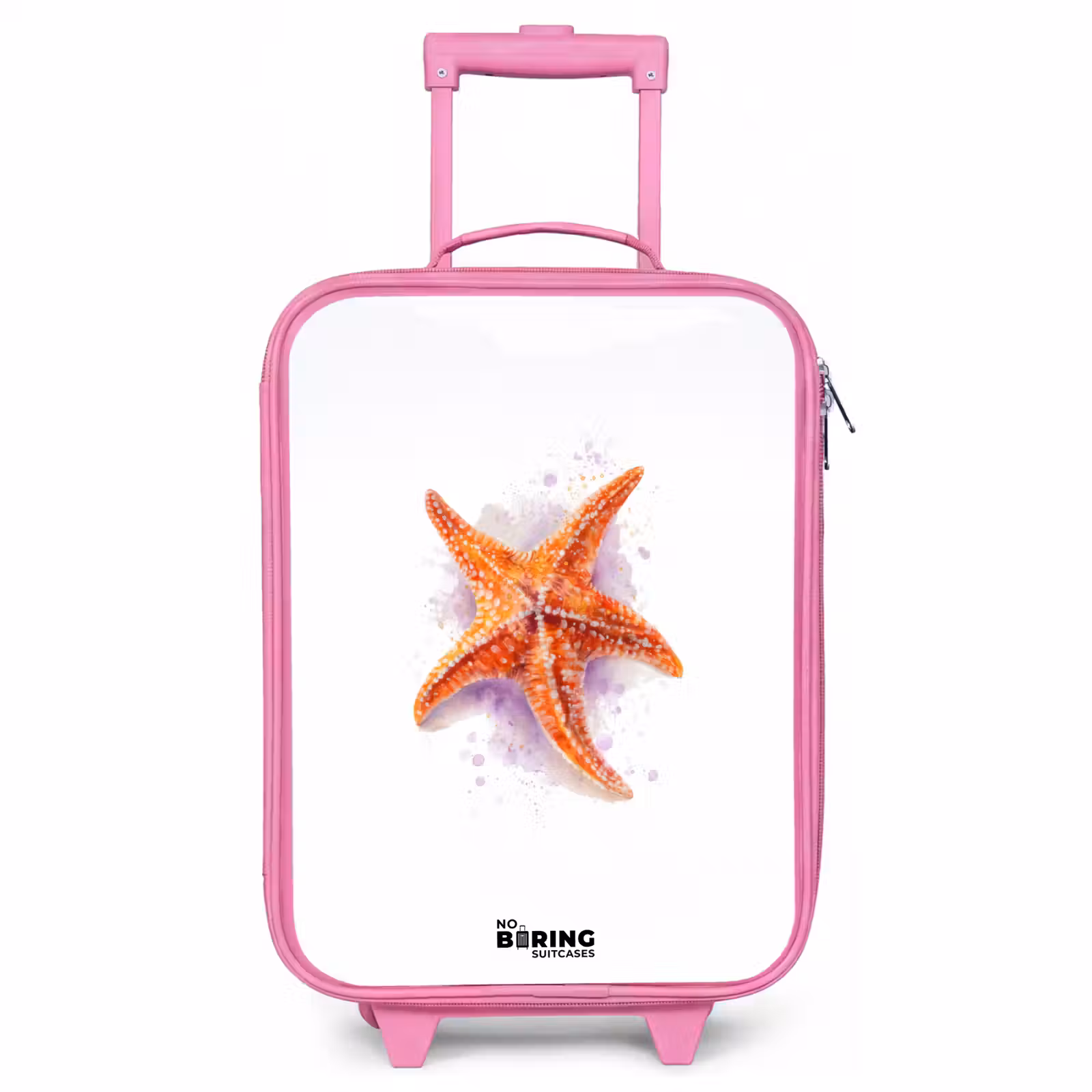 Children's suitcase - Pink - Orange Starfish Illustration — 1