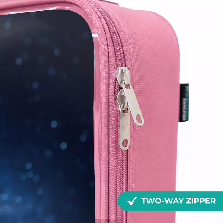 Children's suitcase - Pink - Blue alien creature under starry sky — 4