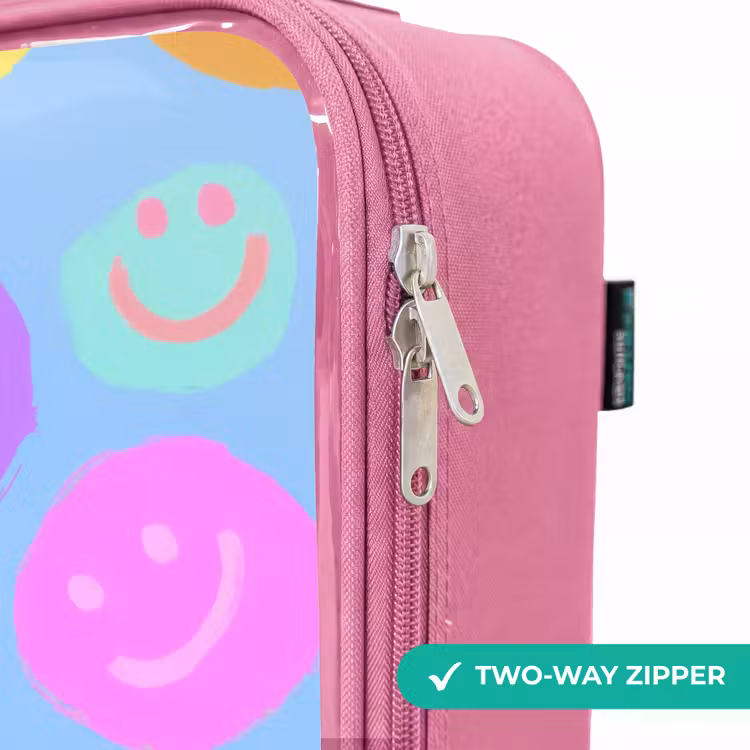 Children's suitcase - Pink - Cheerful pattern of smileys — 4