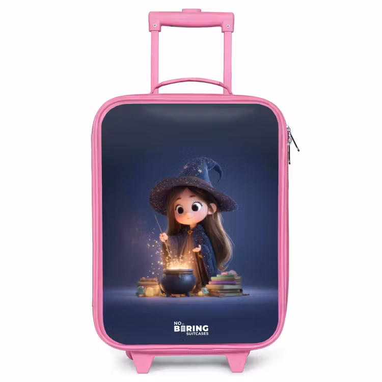 Children's suitcase - Pink - Enchanted girl with cauldron — 1