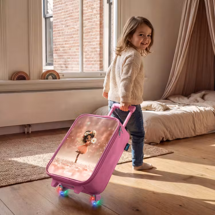 Children's suitcase - Pink - Fairy with daisies — 2