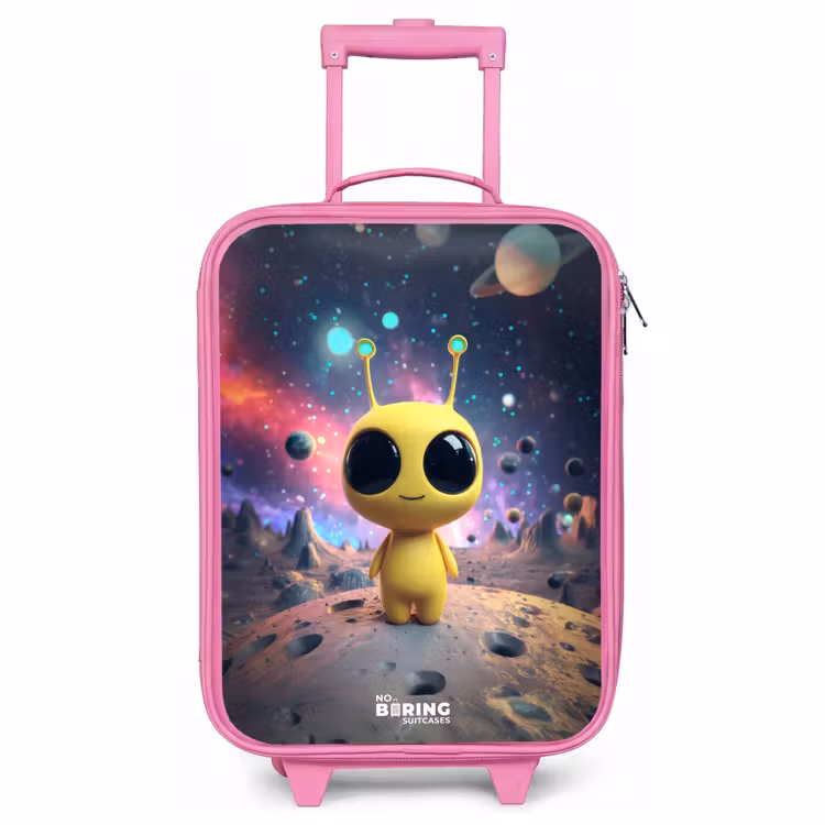 Children's suitcase - Pink - Merry alien creature — 1
