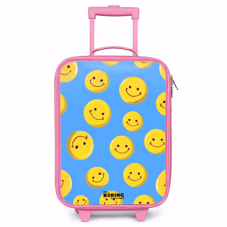Children's suitcase - Pink - Merry smiley rain — 1