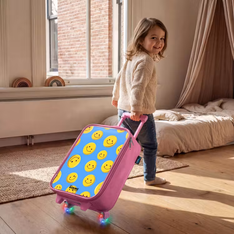 Children's suitcase - Pink - Merry smiley rain — 2